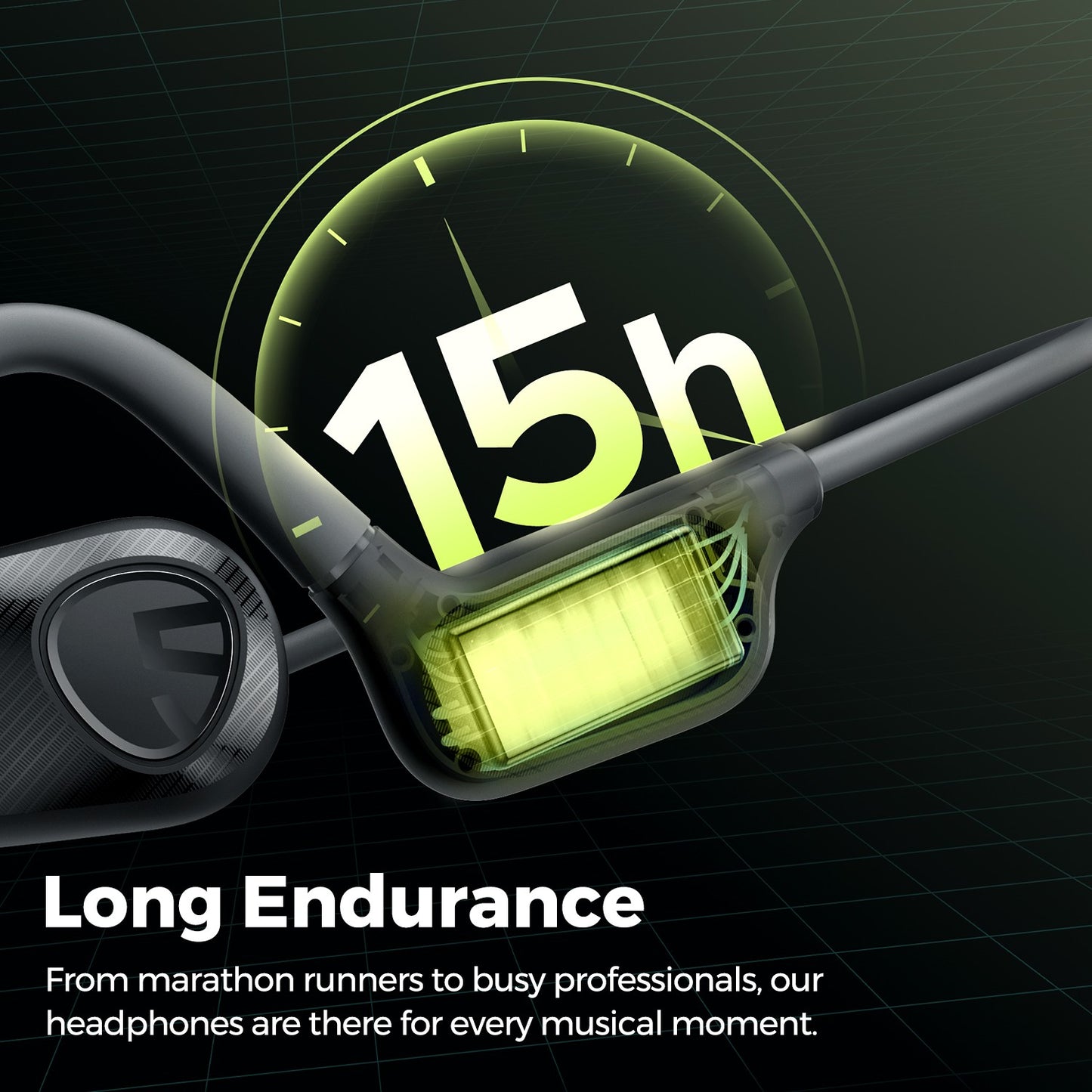 SoundPeats RunFree Lite2 Open Ear Earphone Air Conduction Ultra-Light,App & RoHS