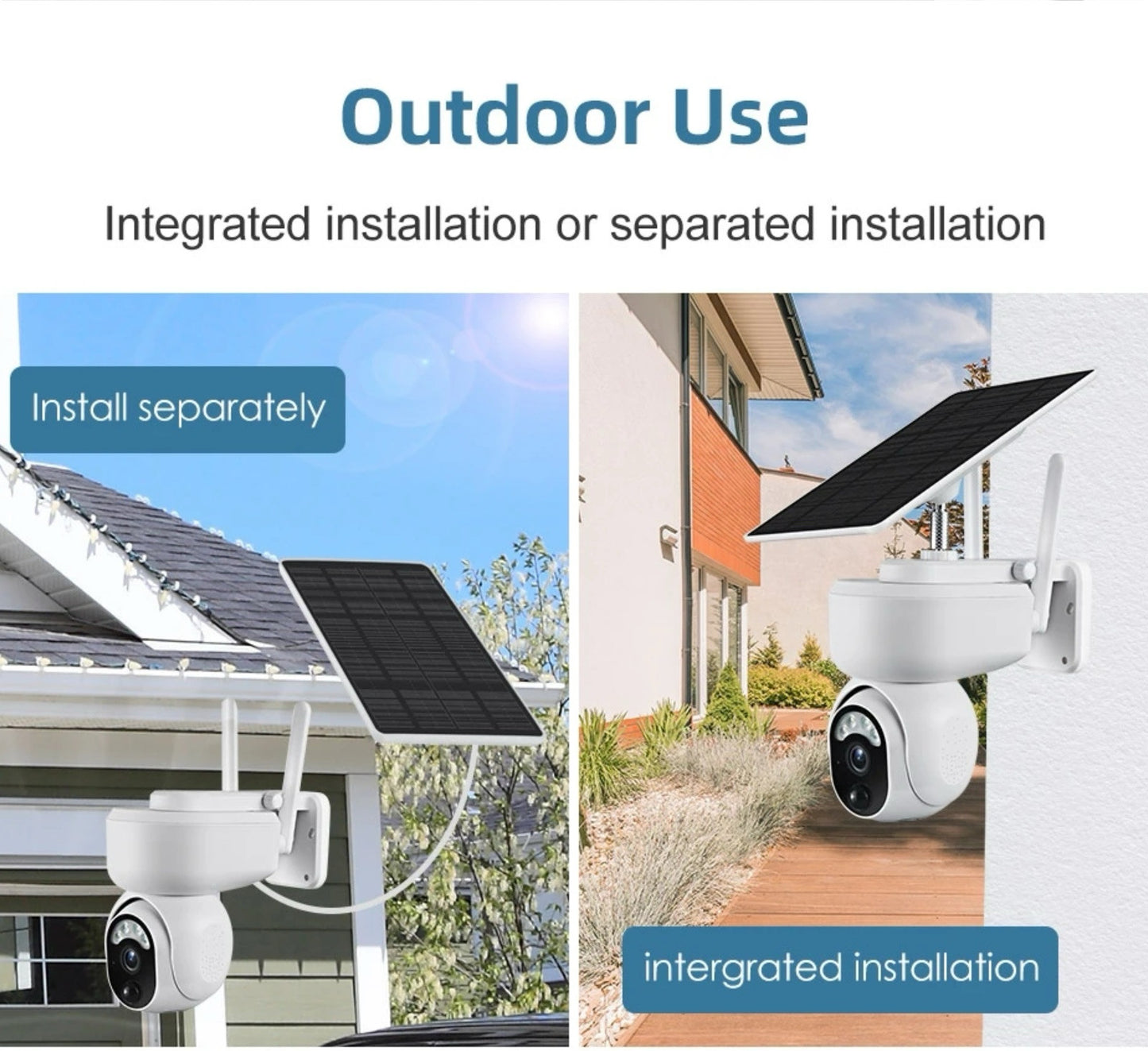PTZ SOLAR Security 4MP HD Camera 12m AI Human Detection,2-Way Audio, Wi-Fi, APP