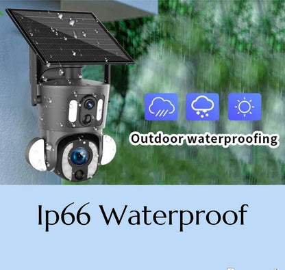 4G 10X Optical ZOOM, 5MP Dual Lens AI SOLAR Security Camera,2-Way Audio, App,Sim