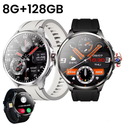 1.95" AMOLED 4G SMARTWATCH Phone Rotating Camera 8G+128GB,Android,GPS,NFC,1100mAh