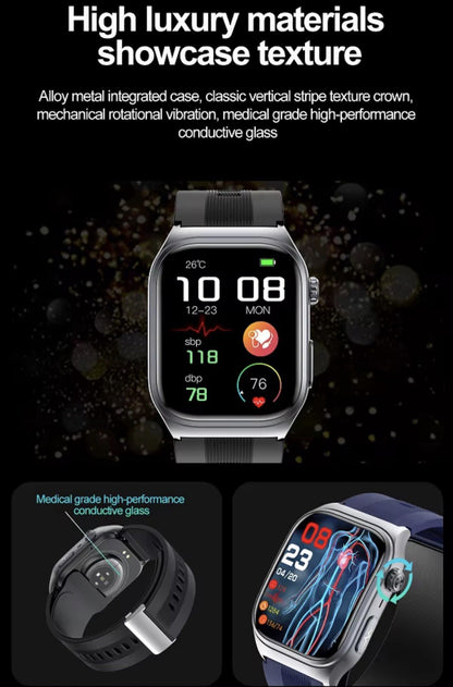 Smart Watch 2.06 AMOLED display Sport and Health,Blood Pressure Airbag Removable