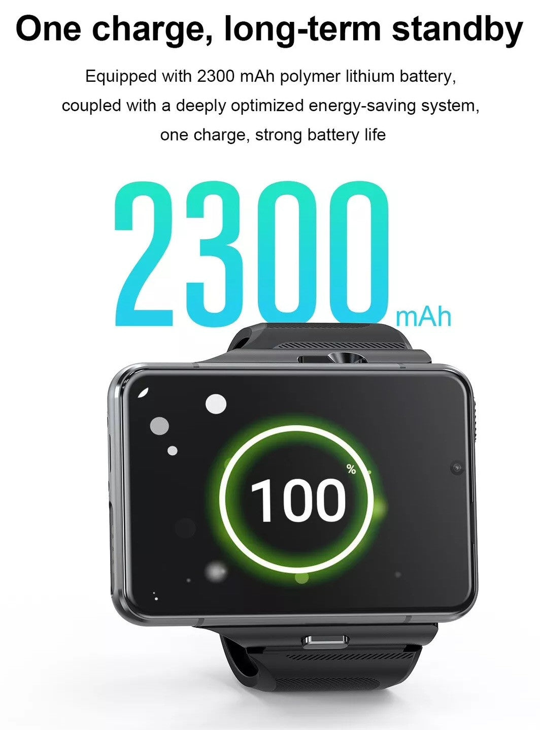 4G SMARTWATCH 2.88" Touch Screen  Android 9.0 5MP/13MP Cameras,Wristwatch 4+64GB (BLACK) USA
