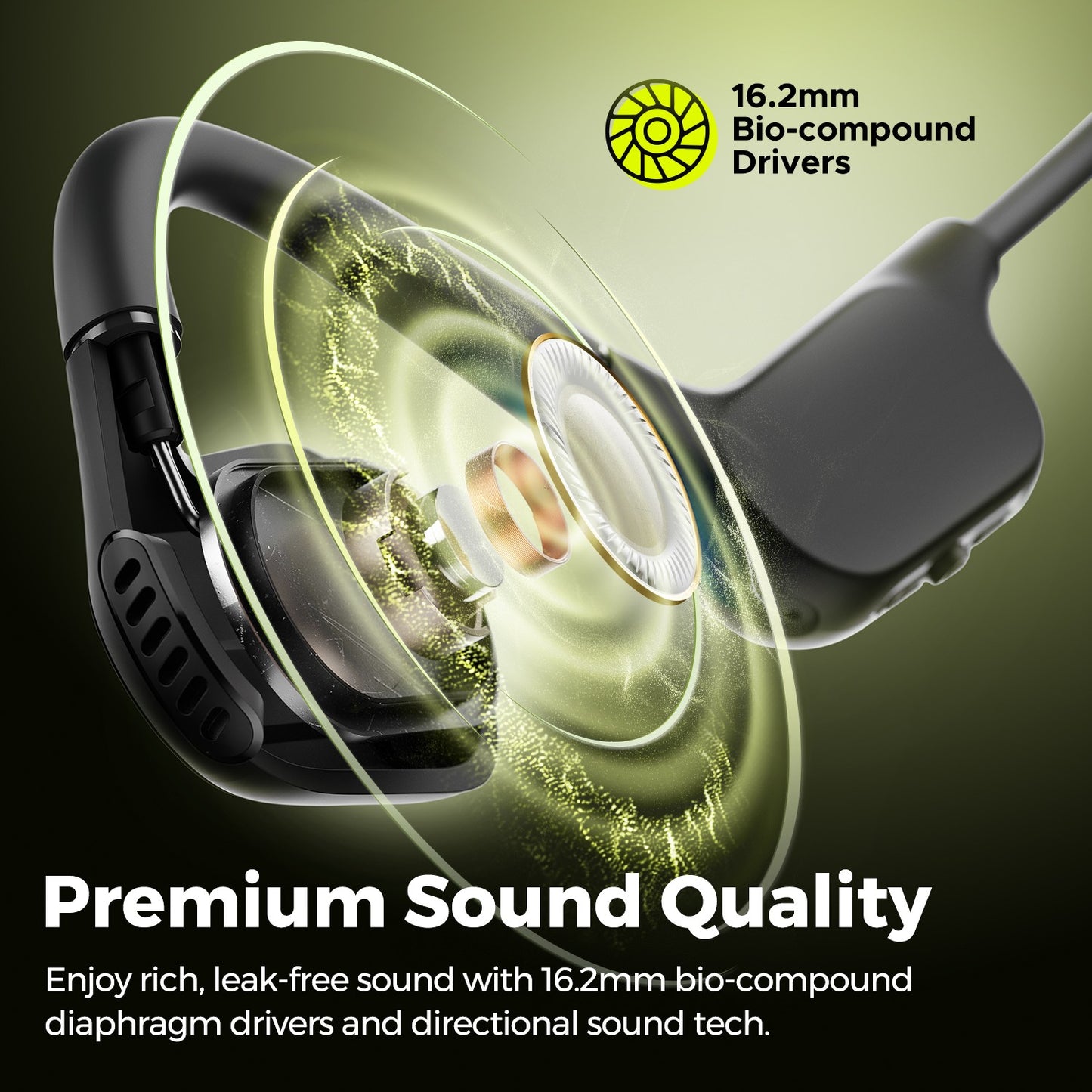 SoundPeats RunFree Lite2 Open Ear Earphone Air Conduction Ultra-Light,App & RoHS