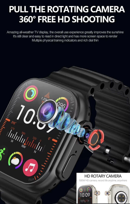 2.04" SMARTWATCH HD SCREEN 4G-64GB Android 8.1 HD Video Call, App,850mAh,ECG,USA
