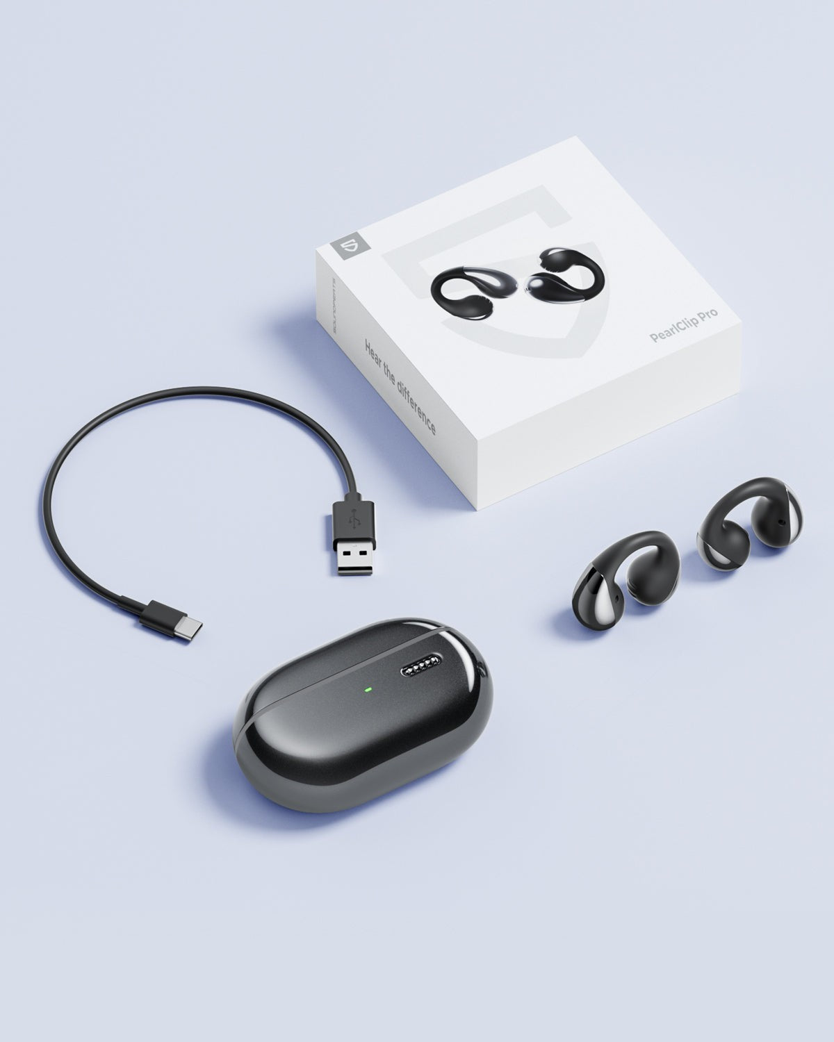 SoundPeats PearlClip Pro, Clip-on BT5.4 AI ENC Earbuds, 24Hrs Play Time,12mm,App
